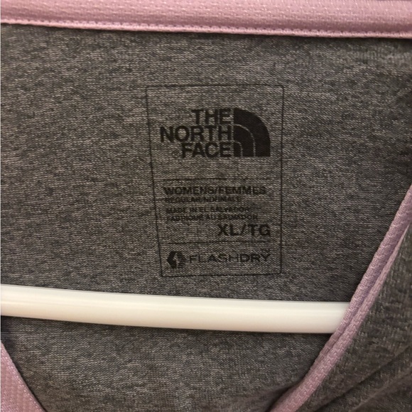 The North Face Women's Gray Top with Pink Trim - Picture 3 of 4
